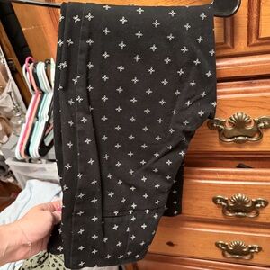 Girls' Black Patterned Leggings - Kids Bottoms